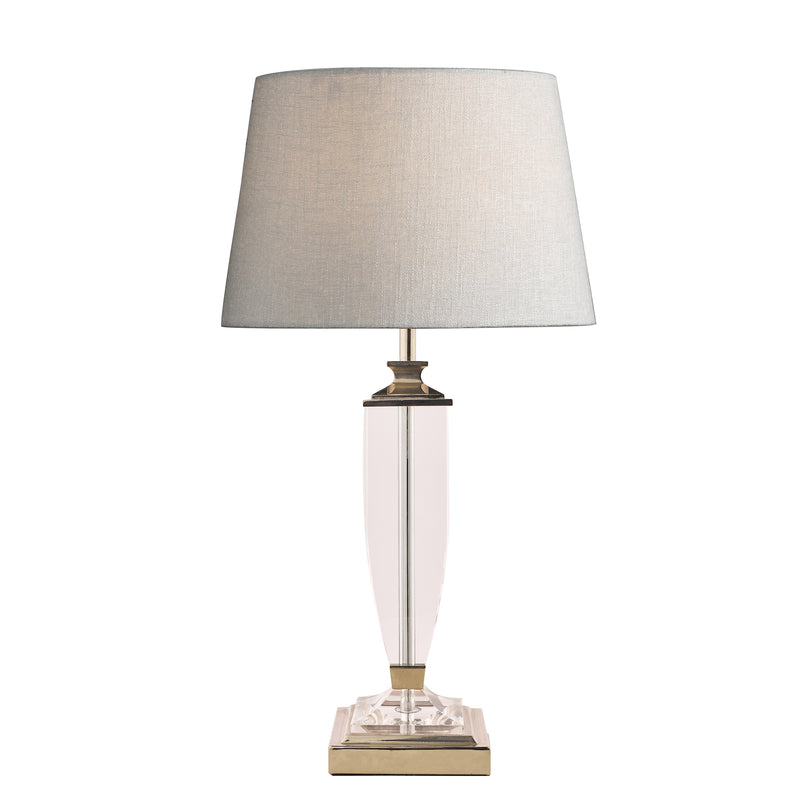 Laura Ashley Carson Medium table Lamp Polished Nickel & Crystal Base Only • LA3582661-Q