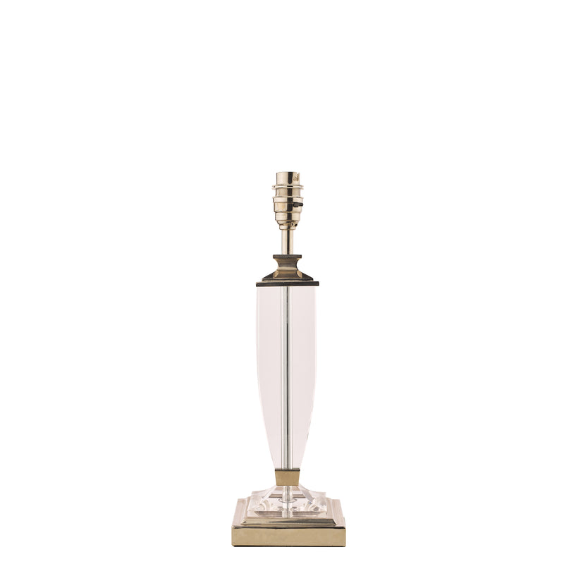 Laura Ashley Carson Medium table Lamp Polished Nickel & Crystal Base Only • LA3582661-Q