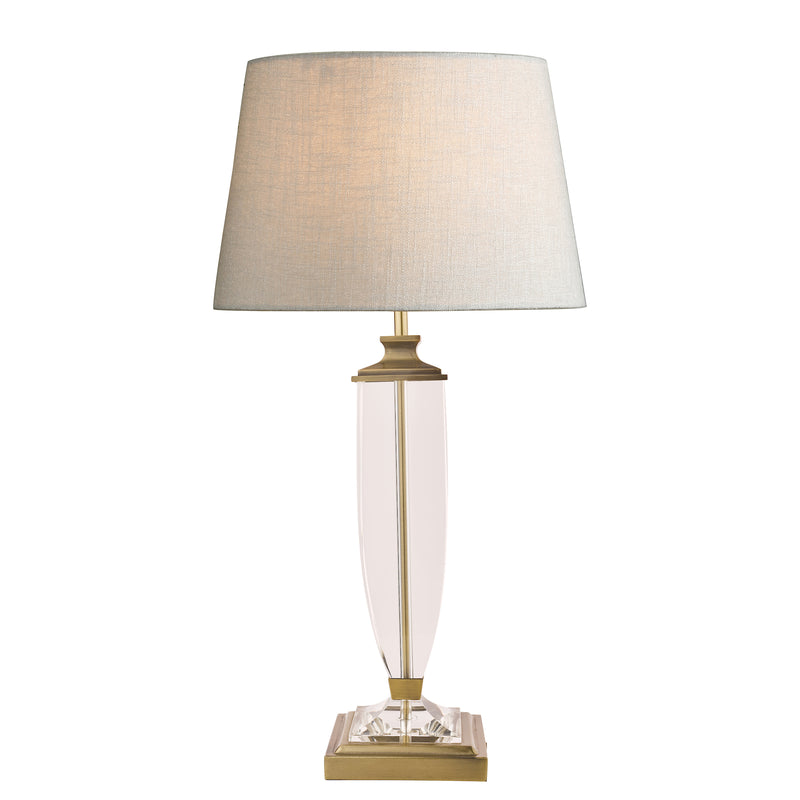 Laura Ashley Carson Large Table Lamp Antique Brass & Crystal Base Only • LA3599058-Q