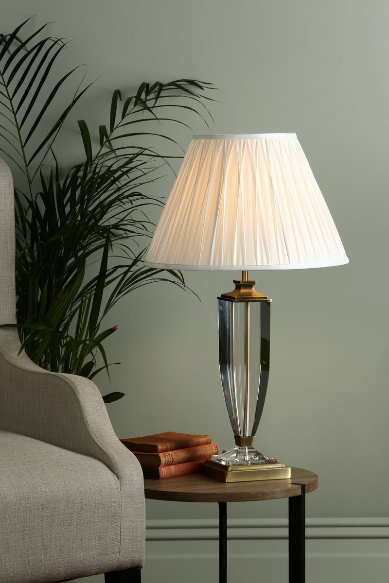Laura Ashley Carson Large Table Lamp Antique Brass & Crystal Base Only • LA3599058-Q