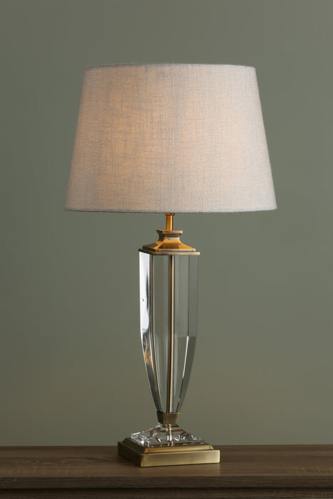 Laura Ashley Carson Large Table Lamp Antique Brass & Crystal Base Only • LA3599058-Q