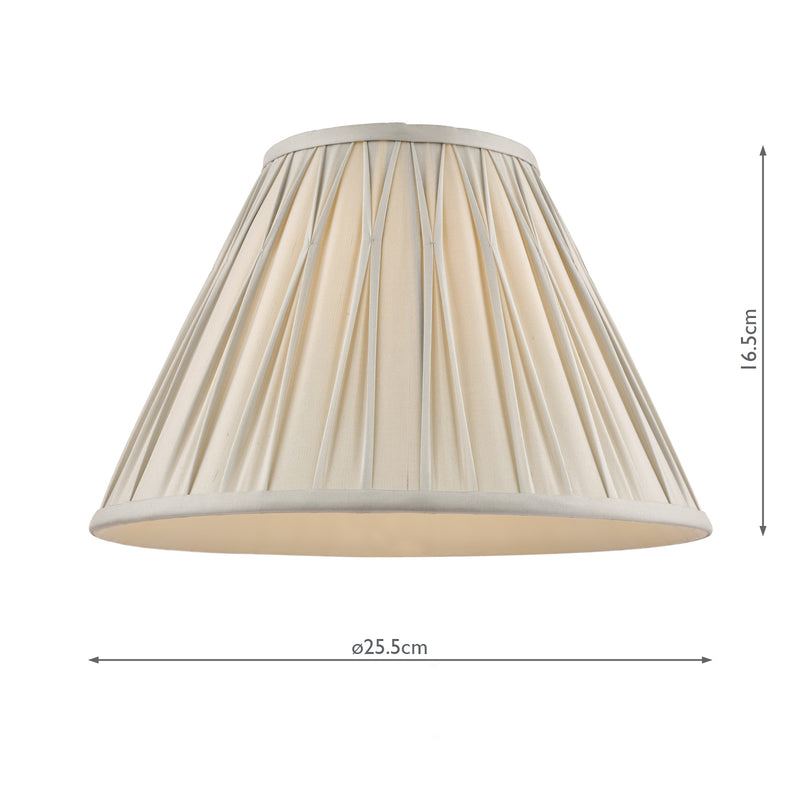 Laura Ashley Fenn Silk Empire Drum Shade Silver 25cm/10 inch • LA3599079-Q