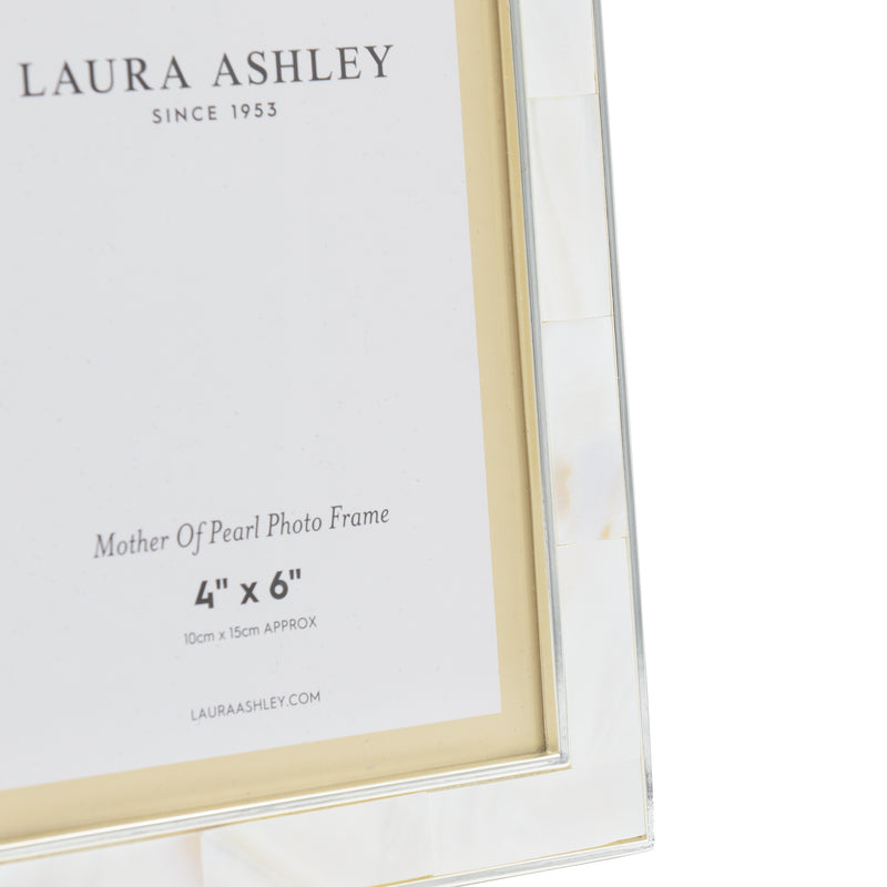 Laura Ashley Mother Of Pearl Photo Frame 4x6" • LA3599935-Q