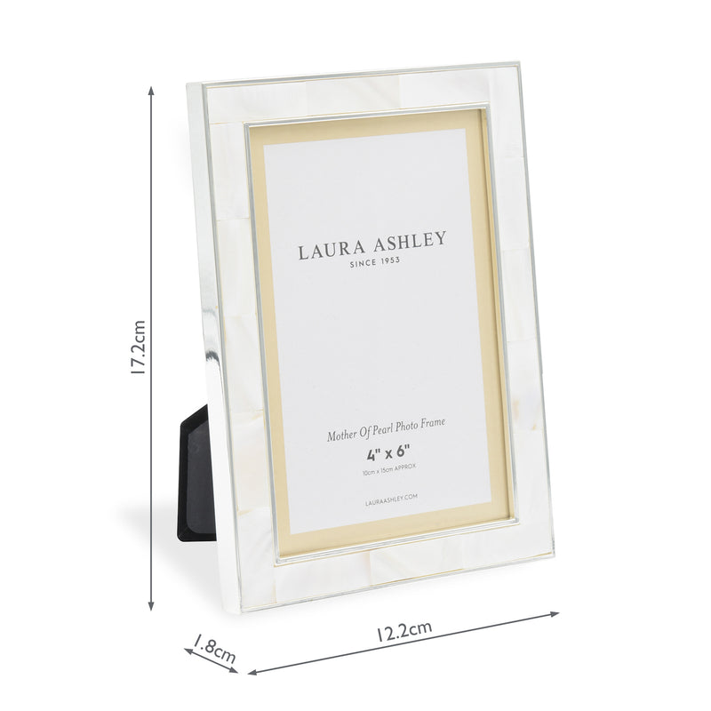 Laura Ashley Mother Of Pearl Photo Frame 4x6" • LA3599935-Q