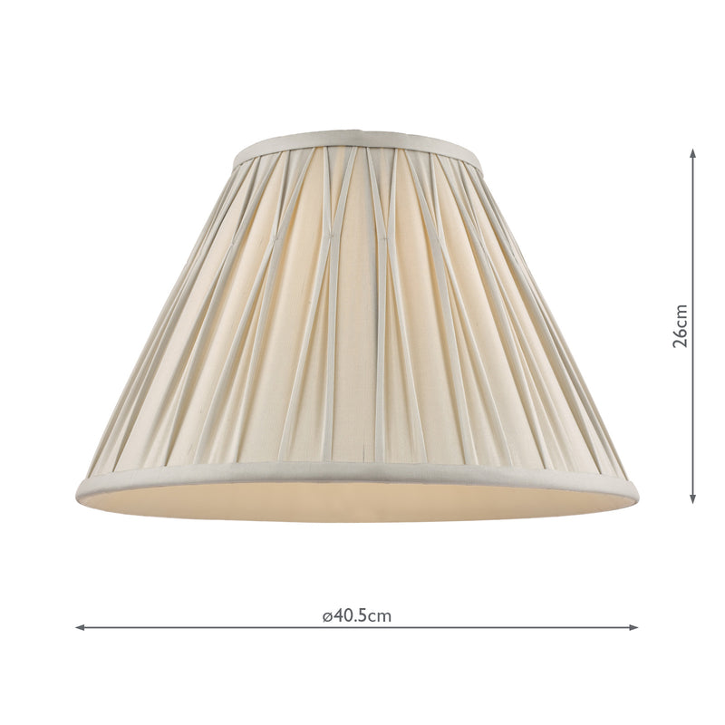 Laura Ashley Fenn Silk Empire Drum Shade Silver 40cm/16 inch • LA3603393-Q