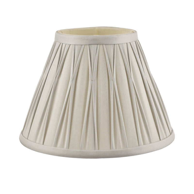Laura Ashley Fenn Silk Empire Drum Shade Silver 20cm/8 inch • LA3619641-Q