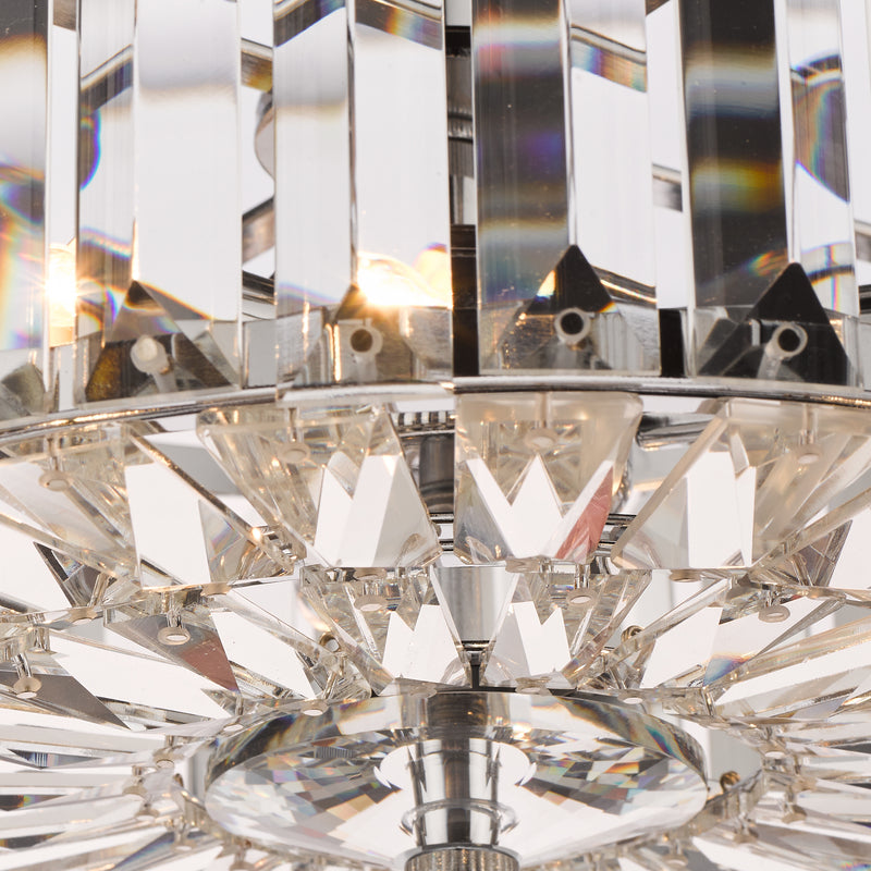 Laura Ashley Fernhurst 3lt Semi Flush Polished Chrome Glass • LA3621343-Q