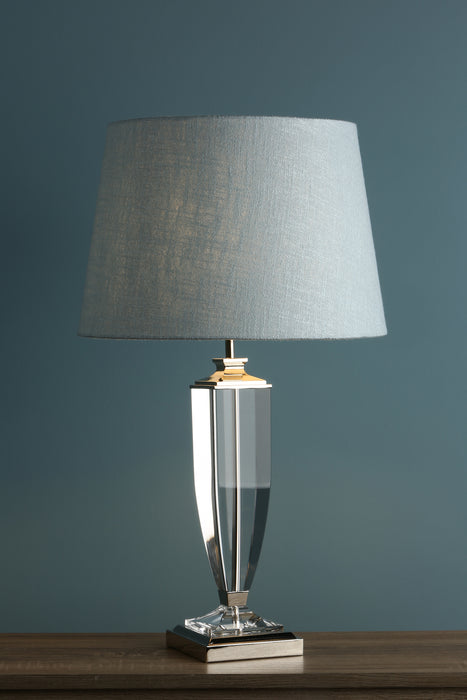 Laura Ashley Carson Large Table Lamp Polished Nickel & Crystal Base Only • LA3627557-Q