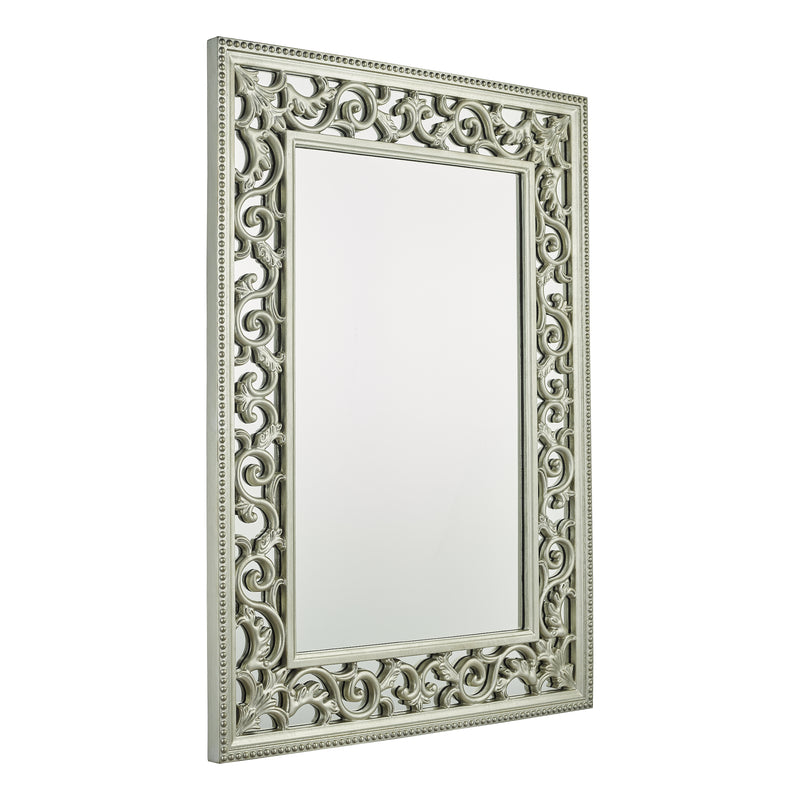 Laura Ashley Rococo Rectangle Mirror Ornate Frame Detailing In Champagne 110 x 80cm • LA3637699-Q