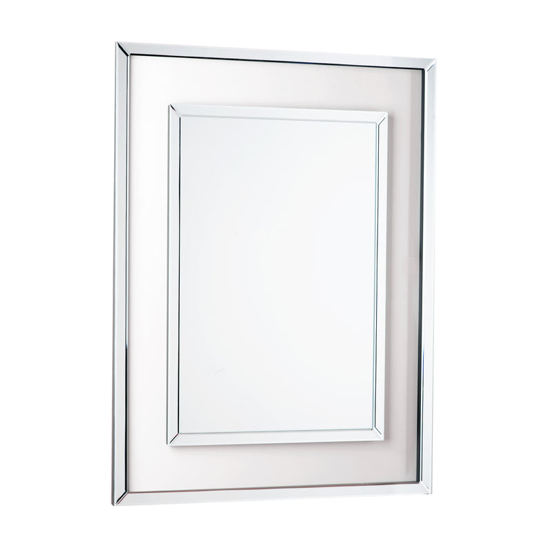 Laura Ashley Evie Small Rectangle Mirror Clear Frame 100 x 80cm • LA3637735-Q