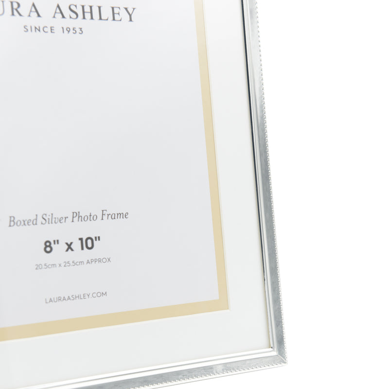 Laura Ashley Boxed Photo Frame Polished Silver 8x10" • LA3650026-Q