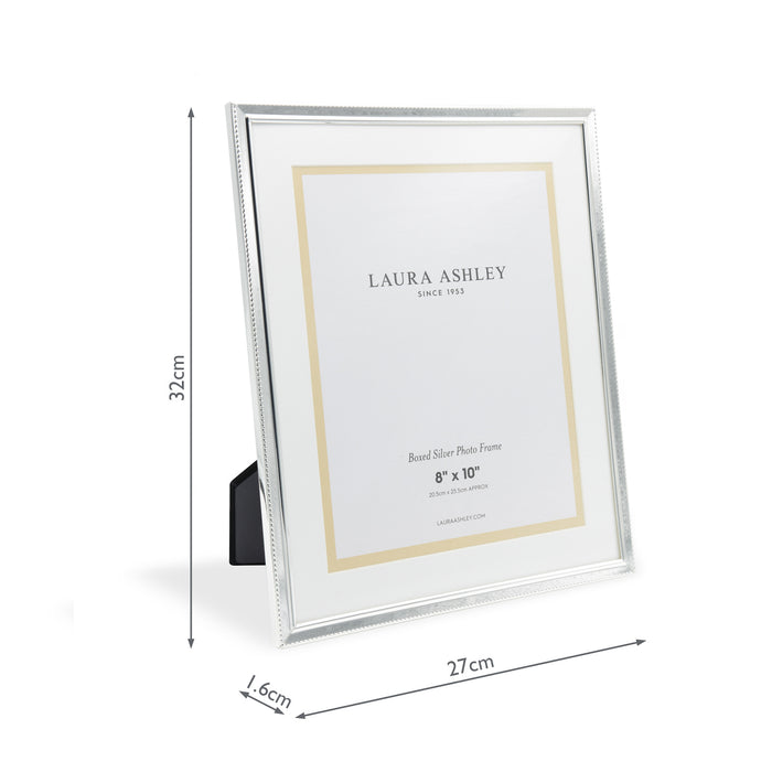 Laura Ashley Boxed Photo Frame Polished Silver 8x10" • LA3650026-Q