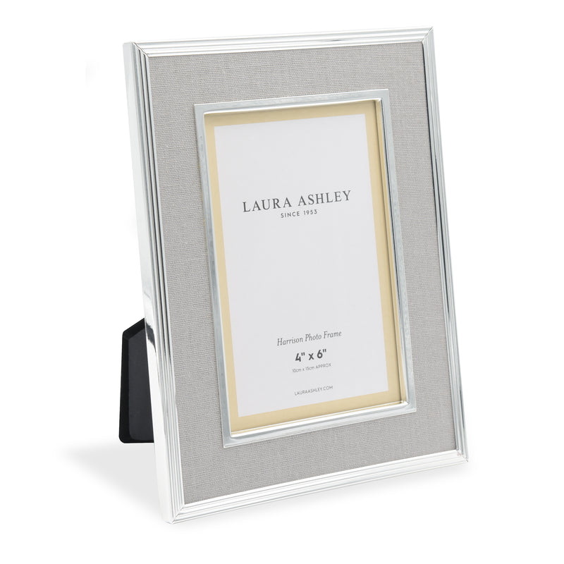 Laura Ashley Harrison Photo Frame Pale Charcoal Linen 4x6" • LA3660303-Q