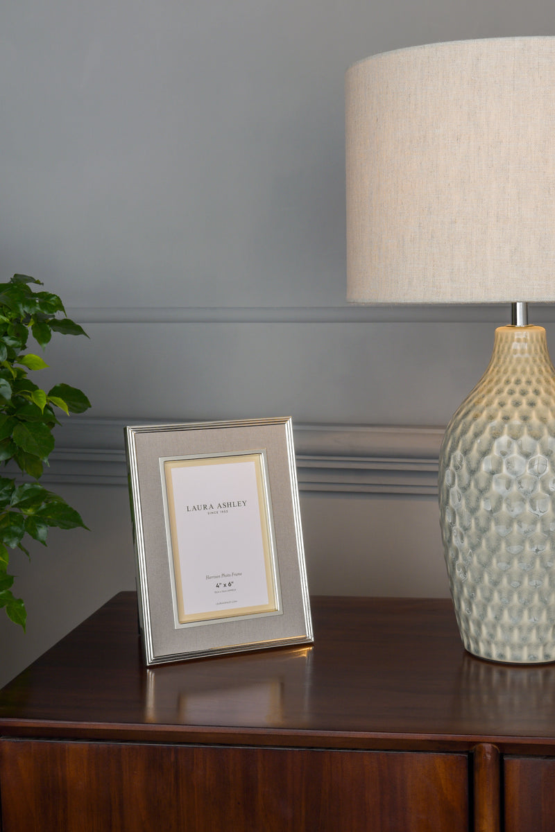 Laura Ashley Harrison Photo Frame Pale Charcoal Linen 4x6" • LA3660303-Q