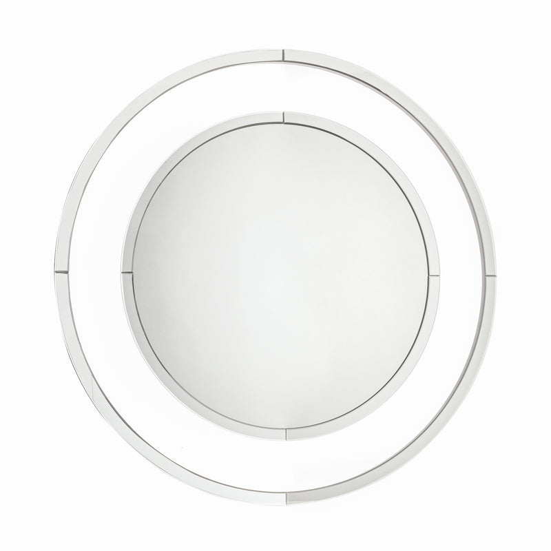 Laura Ashley Evie Large Round Mirror Clear Frame 100cm • LA3664580-Q
