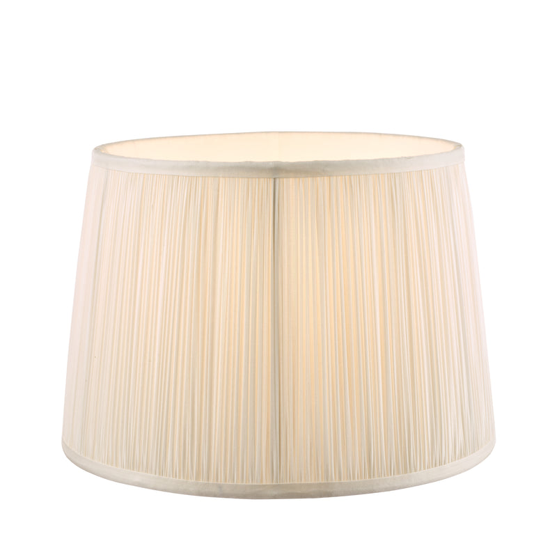 Laura Ashley Hemsley Pleated Silk Empire Drum Shade Cream 30cm/12 inch • LA3677437-Q