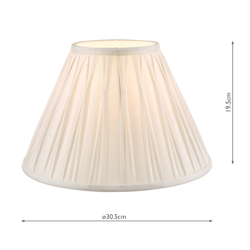 Laura Ashley Fenn Silk Empire Drum Shade White 30cm/12 inch • LA3677440-Q