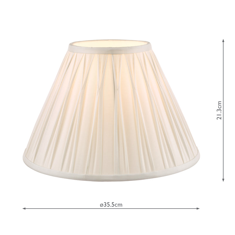 Laura Ashley Fenn Silk Empire Drum Shade White 35cm/14 inch • LA3677464-Q