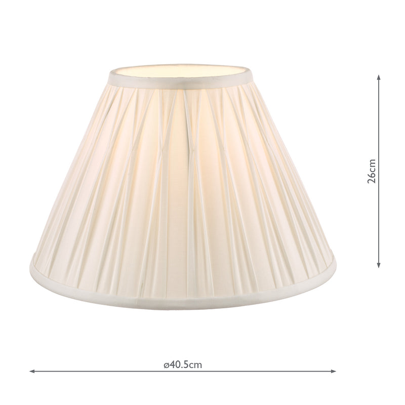 Laura Ashley Fenn Silk Empire Drum Shade White 40cm/16 inch • LA3677465-Q