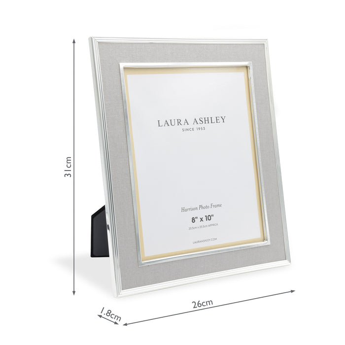 Laura Ashley Harrison Photo Frame Pale Charcoal Linen 8x10" • LA3679470-Q