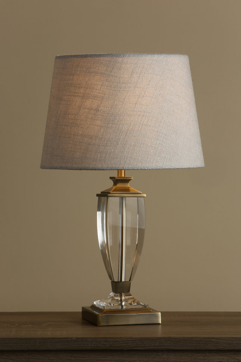 Laura Ashley Carson Small Table Lamp Antique Brass & Crystal Base Only • LA3688771-Q