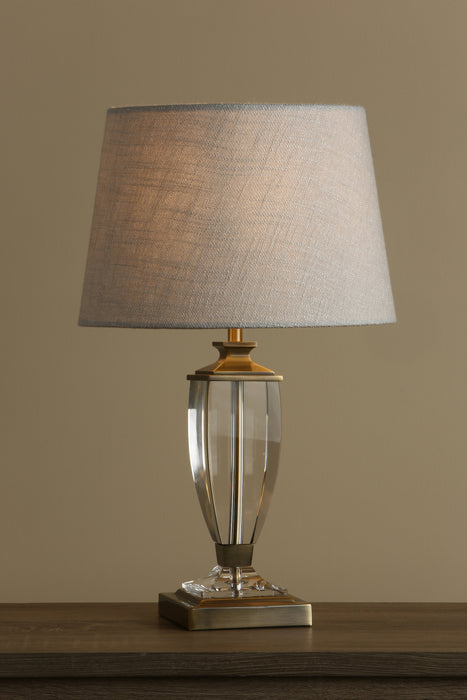 Laura Ashley Carson Small Table Lamp Antique Brass & Crystal Base Only • LA3688771-Q