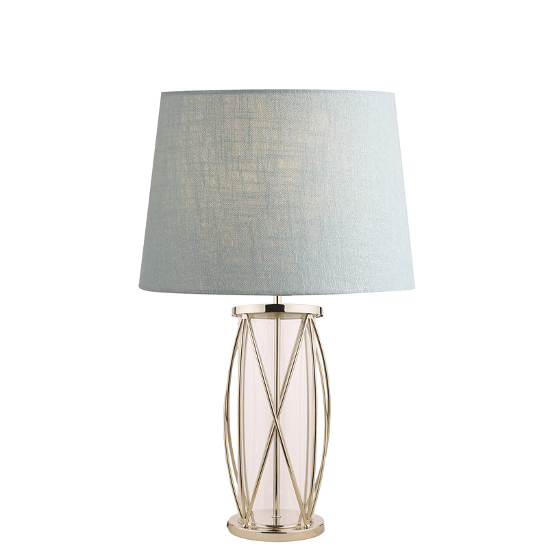 Laura Ashley Beckworth Large Table Lamp Polished Nickel Glass Base Only • LA3688858-Q
