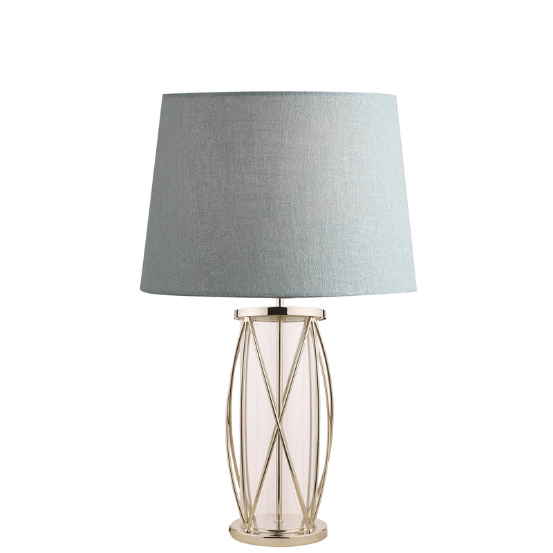 Laura Ashley Beckworth Large Table Lamp Polished Nickel Glass Base Only • LA3688858-Q