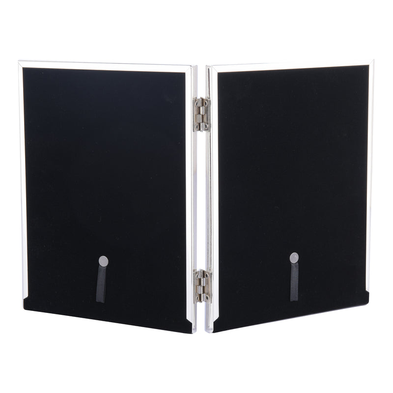 Laura Ashley Harrison Double Photo Frame Pale Charcoal Linen 4x6" • LA3690957-Q