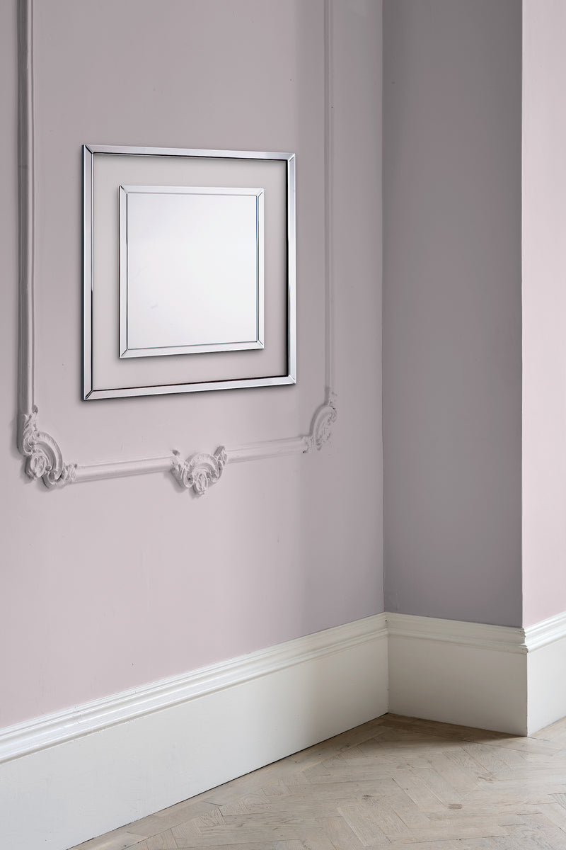 Laura Ashley Evie Square Mirror Clear Frame 90 x 90cm • LA3691931-Q