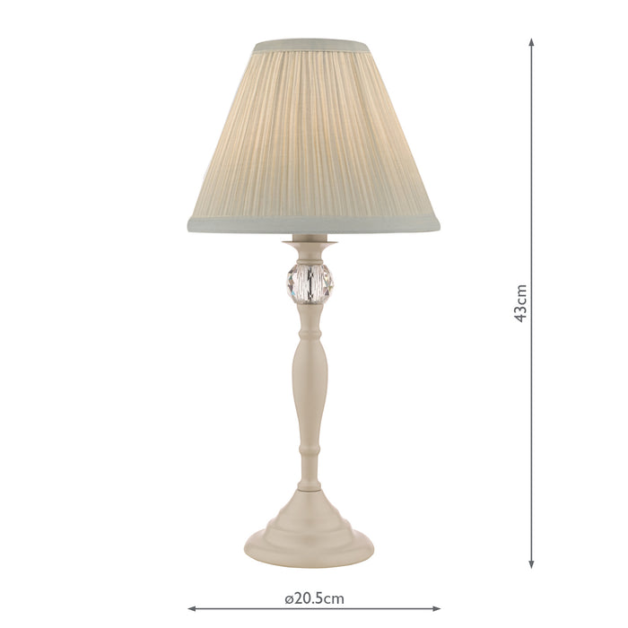 Laura Ashley Ellis Table Lamp Grey With Ivory Shade • LA3702783-Q