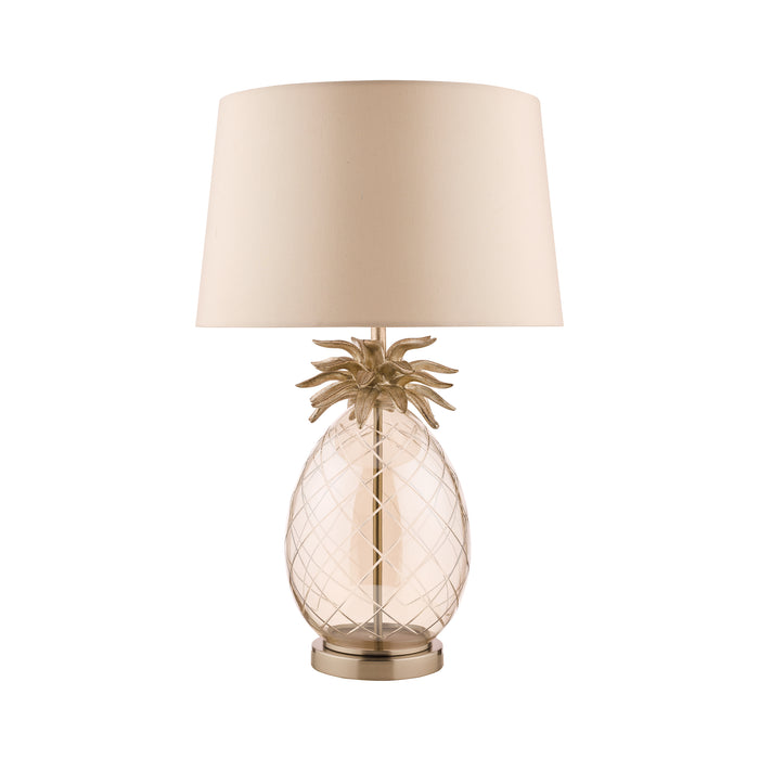 Laura Ashley Pineapple Large Table Lamp Champagne Cut Glass With Shade • LA3702785-Q