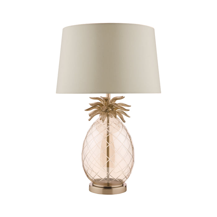 Laura Ashley Pineapple Large Table Lamp Champagne Cut Glass With Shade • LA3702785-Q