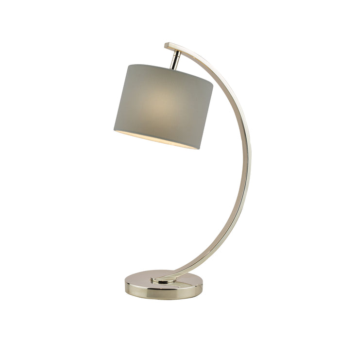 Laura Ashley Noah Table Lamp Polished Nickel with Grey Shade • LA3714977-Q