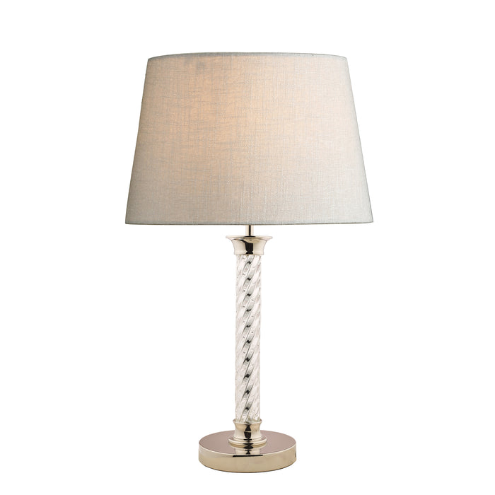 Laura Ashley Louis Table Lamp Twisted Glass Polished Nickel Base Only • LA3724945-Q