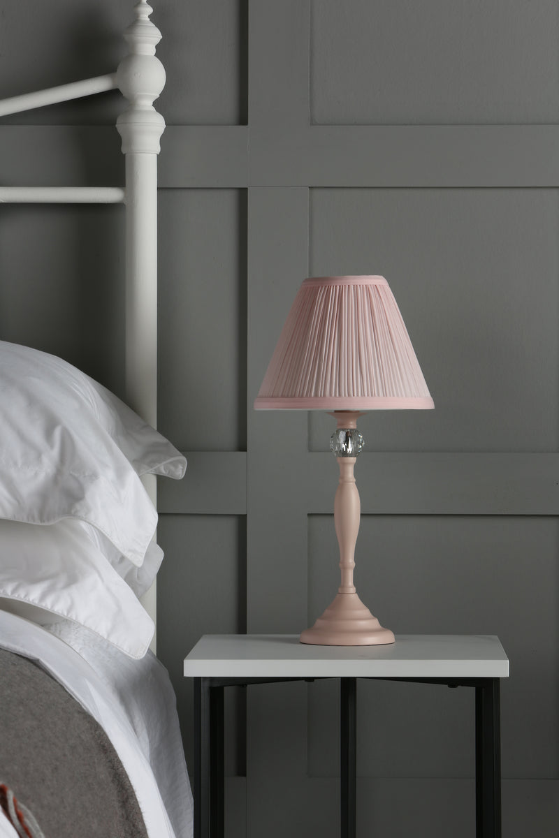 Laura Ashley Ellis Table Lamp Pink With Blush Shade • LA3724950-Q