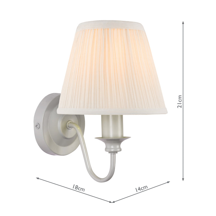 Laura Ashley Ellis Wall Light Grey With Shade • LA3724953-Q