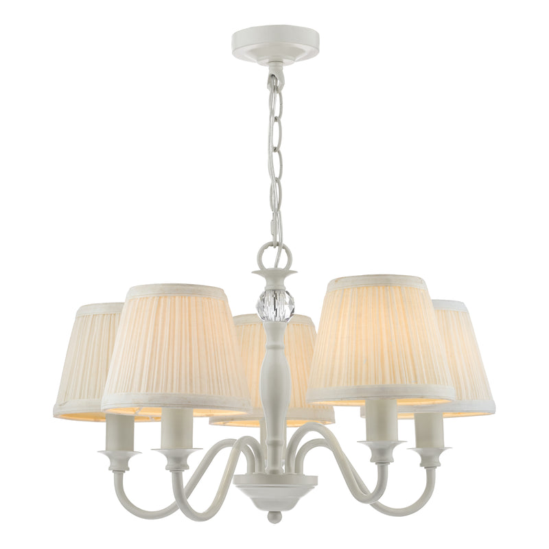 Laura Ashley Ellis 5lt Pendant Grey With Shades • LA3725830-Q