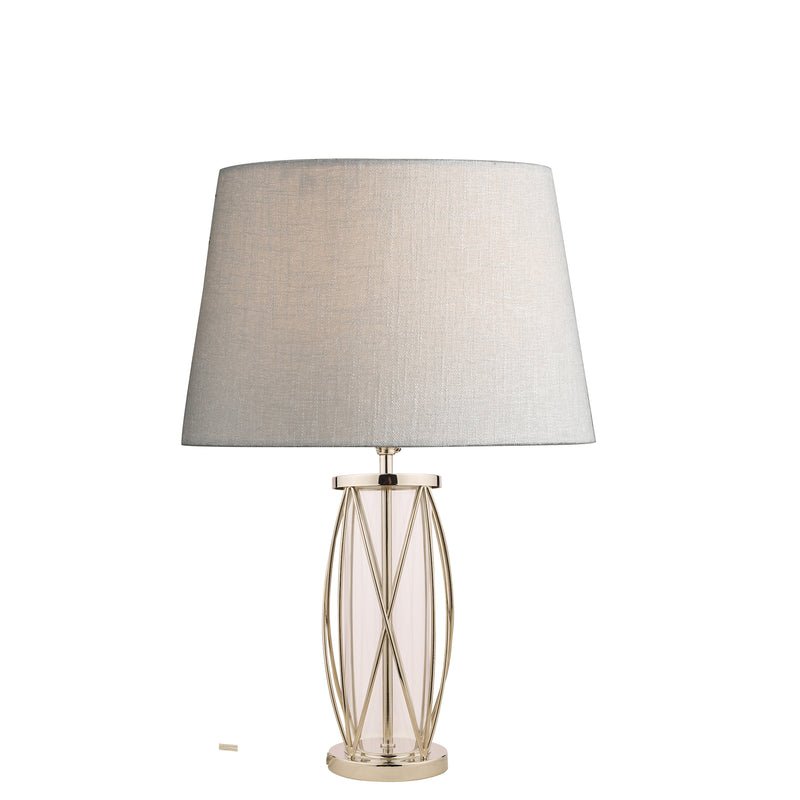 Laura Ashley Beckworth Small Table Lamp Polished Nickel Glass Base Only • LA3725834-Q