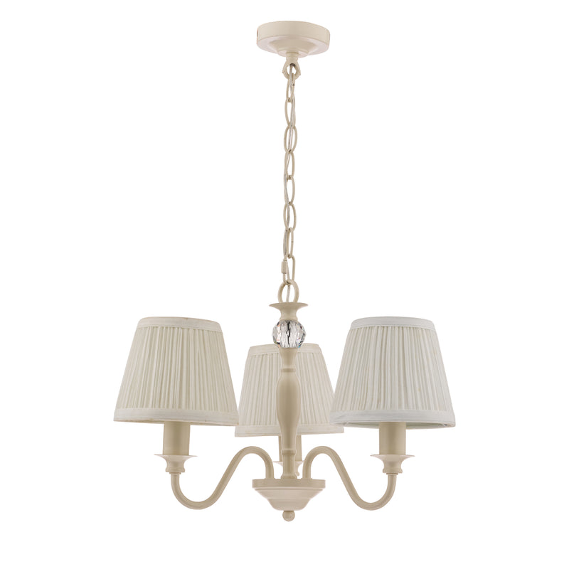 Laura Ashley Ellis 3lt Pendant Ivory With Shades • LA3726686-Q
