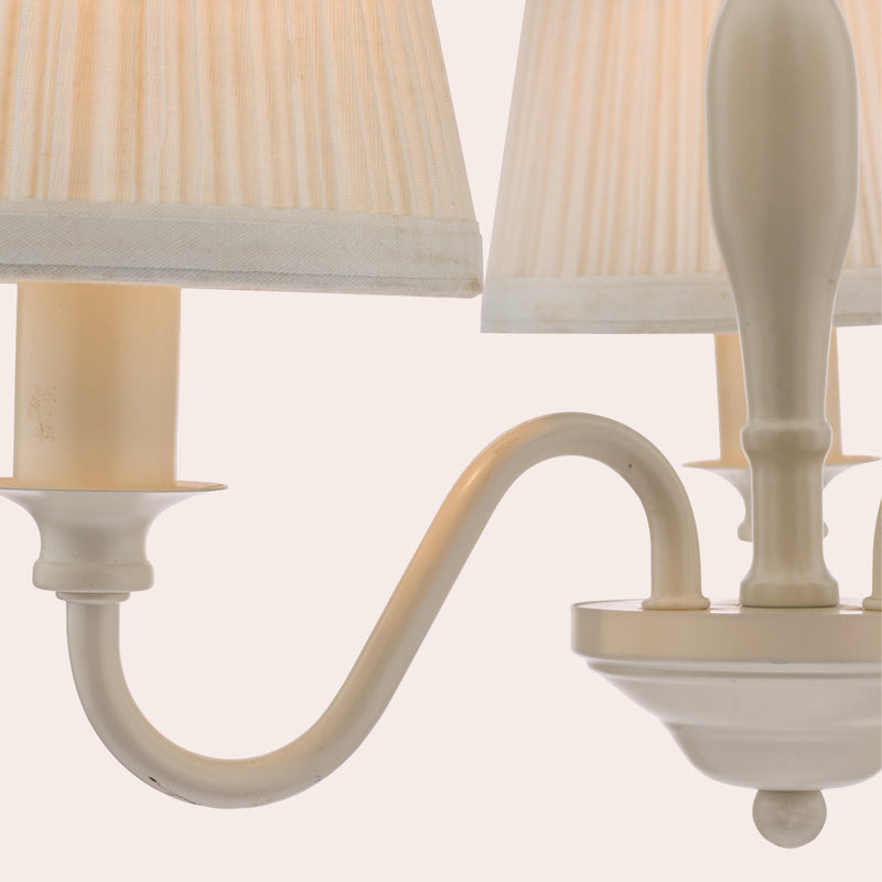 Laura Ashley Ellis 3lt Pendant Ivory With Shades • LA3726686-Q