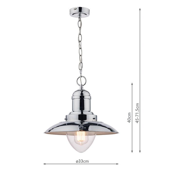 Laura Ashley Corbridge Pendant Polished Chrome • LA3727704-Q