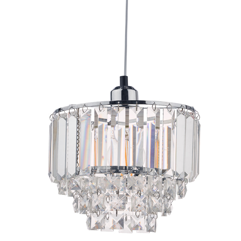 Laura Ashley Vienna Easy Fit Pendant Crystal & Polished Chrome • LA3727732-Q