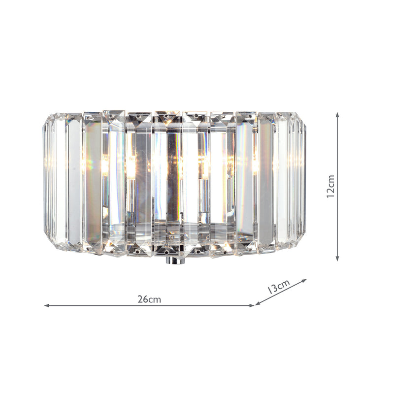 Laura Ashley Fernhurst Wall Light Polished Chrome Glass • LA3727739-Q