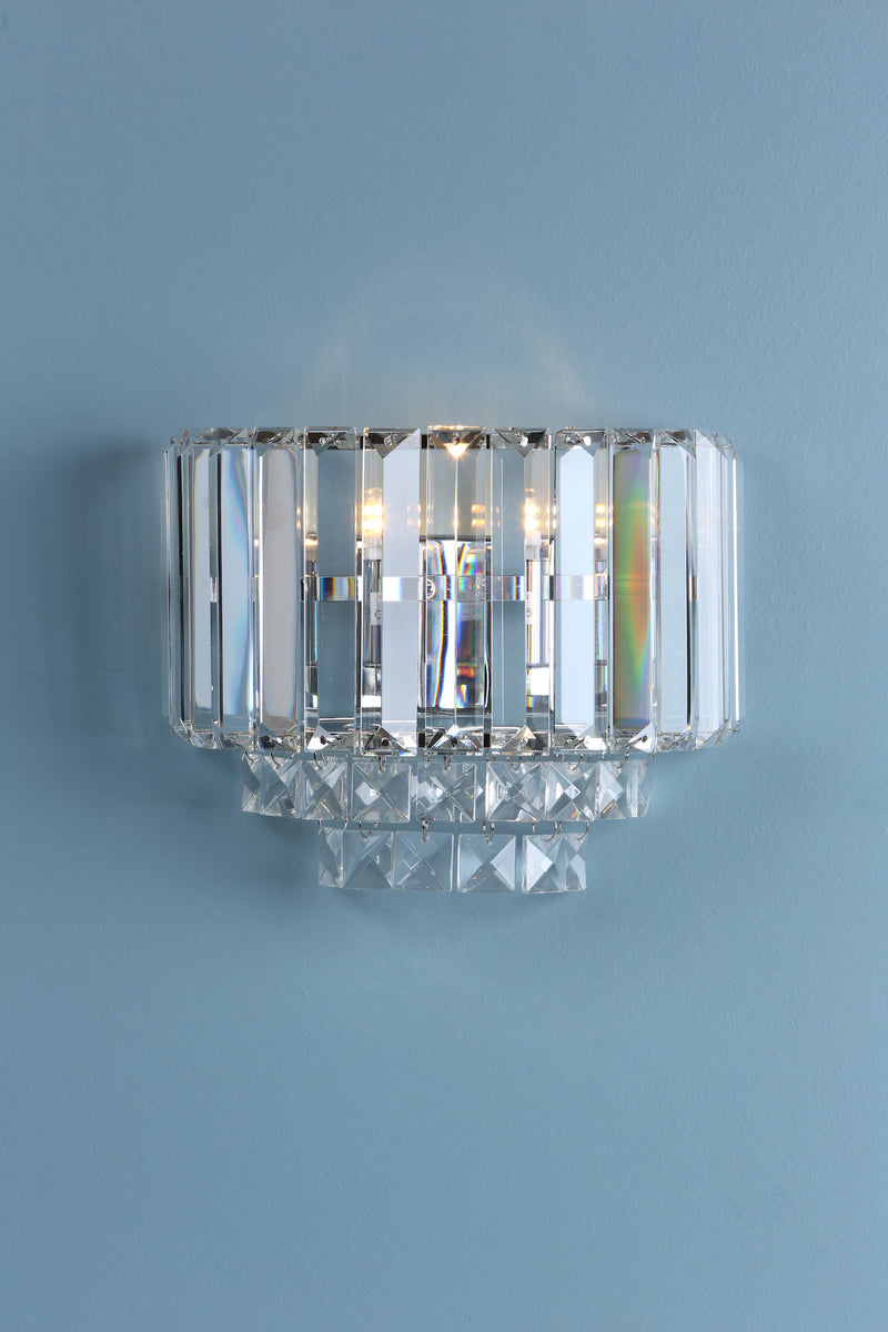 Laura Ashley Vienna Wall Light Polished Chrome Crystal • LA3727746-Q