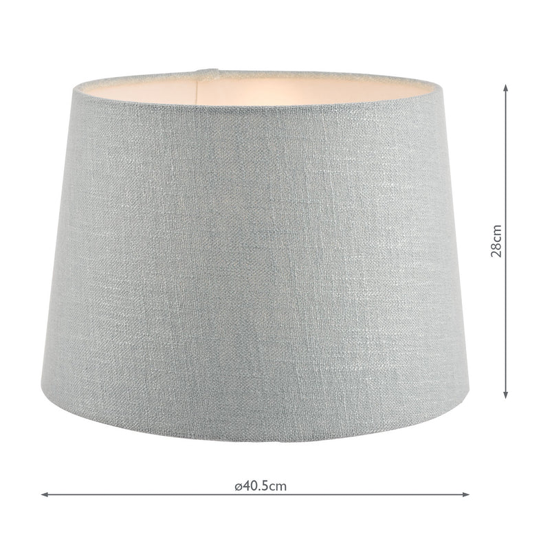 Laura Ashley Bacall Linen Empire Drum Shade Duck Egg Blue 40cm/16 inch • LA3730036-Q