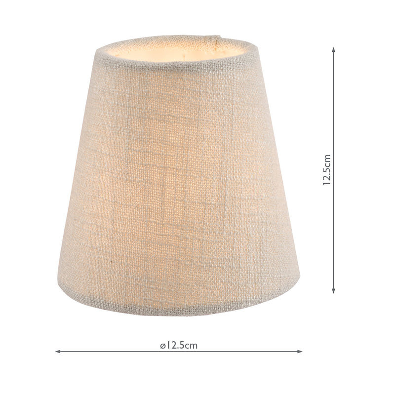 Laura Ashley Bacall Linen Empire Drum Shade Silver 12.5cm/5 inch • LA3730043-Q