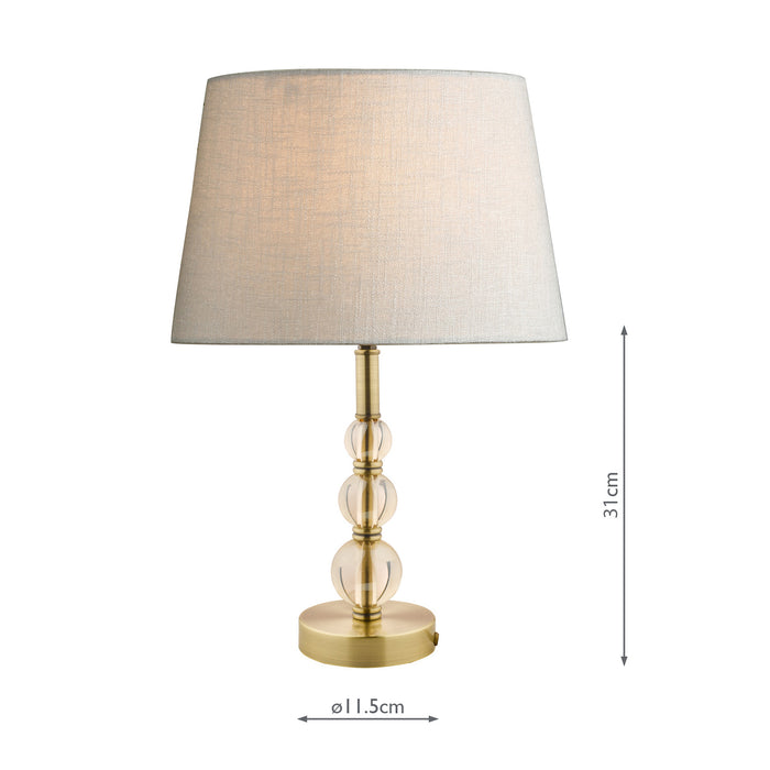 Laura Ashley Selby Small Table Lamp Antique Brass & Glass Ball Base On —  Superior Lighting