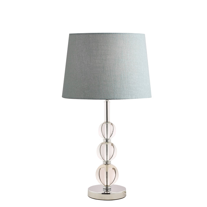 Laura Ashley Selby Large Table Lamp Polished Nickel & Glass Ball Base Only • LA3732149-Q