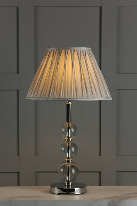 Laura Ashley Selby Large Table Lamp Polished Nickel & Glass Ball Base Only • LA3732149-Q